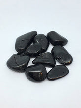 Load image into Gallery viewer, Black Tourmaline 3 Tumbled Stones Crystal Gemstone Grid Stone