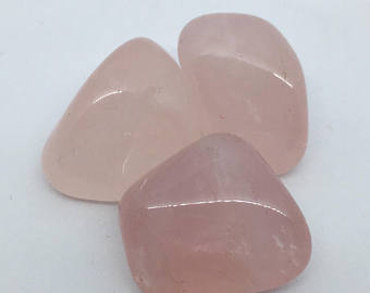 Rose Quartz 3 Tumbled Gemstones