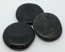 Load image into Gallery viewer, Obsidian Silver Palm Stone Crystal Protection Gemstone
