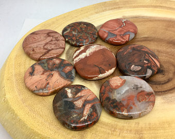 Red Jasper Crystal Palm Stone Gemstone Poppy Jasper