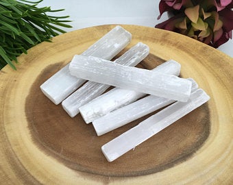 Natural Selenite Stick Mineral Crystal Stone Rough Raw Wand