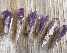 Load image into Gallery viewer, Elestial Amethyst Crystal Quartz Point Natural Raw Stone
