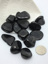 Load image into Gallery viewer, Shungite 3 Crystals Gemstone Healing 3 Tumbled Stones
