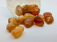 Load image into Gallery viewer, Carnelian 3 Tumbled Gemstones Crystal Healing Stones
