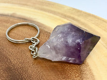 Load image into Gallery viewer, Amethyst Crystal Keychain
