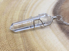 Load image into Gallery viewer, Crystal Clear Quartz Gemstone Healing Energy Pendant
