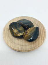 Load image into Gallery viewer, Falcon&#39;s Eye 3 Blue Tigers Eye Tumbled Stones Crystals Gemstone
