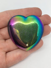 Load image into Gallery viewer, Rainbow Hematite Heart Crystal Gemstone Palm Stone
