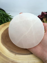 Load image into Gallery viewer, Selenite Charging Plate 4 inch Crystal Energy Natural Stone Slab Carving Triangle Circle
