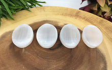 Load image into Gallery viewer, Selenite Crystal Stone White Peach Worry Stone Palm Stone Meditation Stress Anxiety Relief
