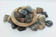 Load image into Gallery viewer, Black Moonstone 3 Tumbled Stones Crystal Healing Energy Crystals
